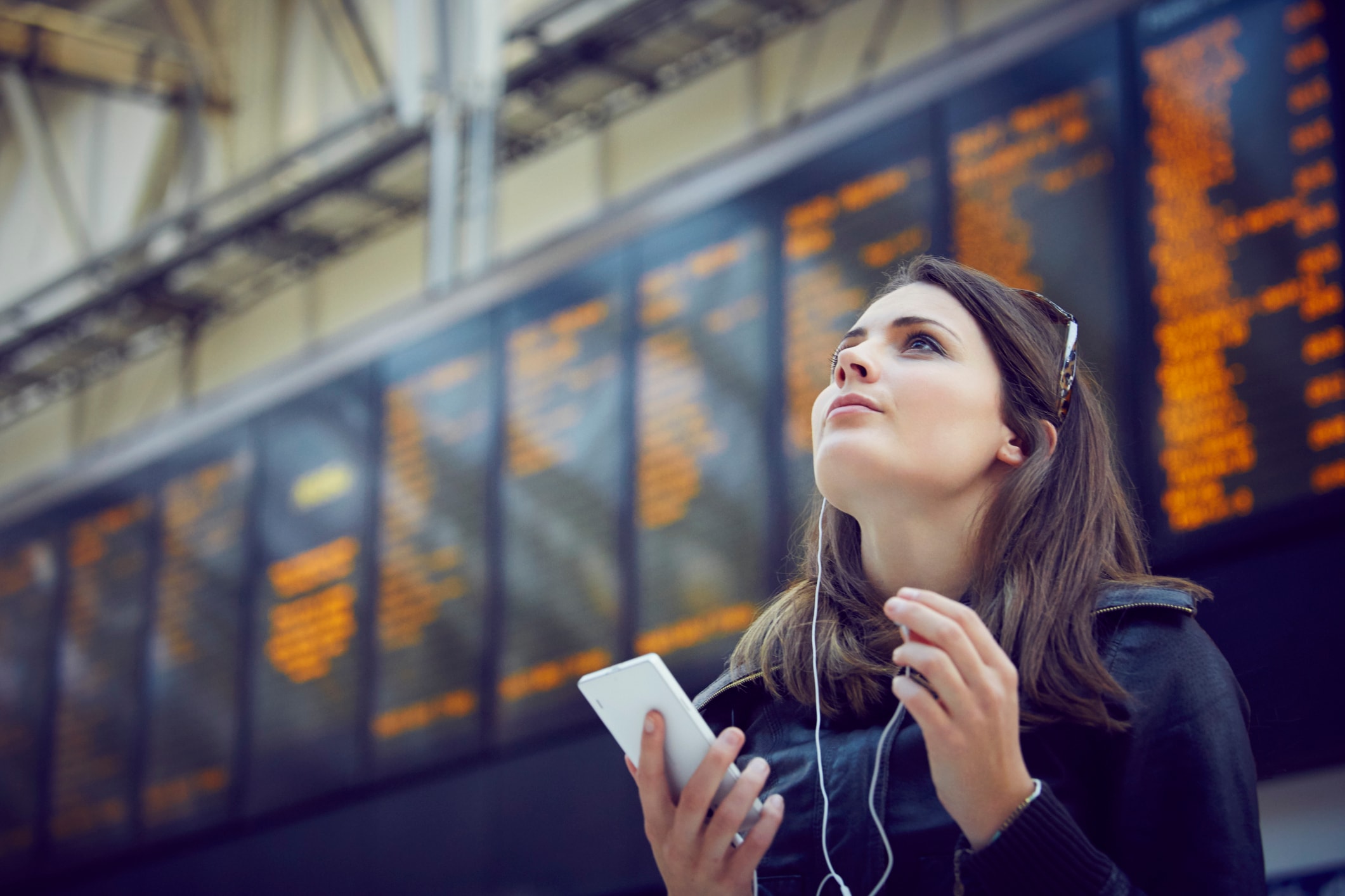 business traveler at airport