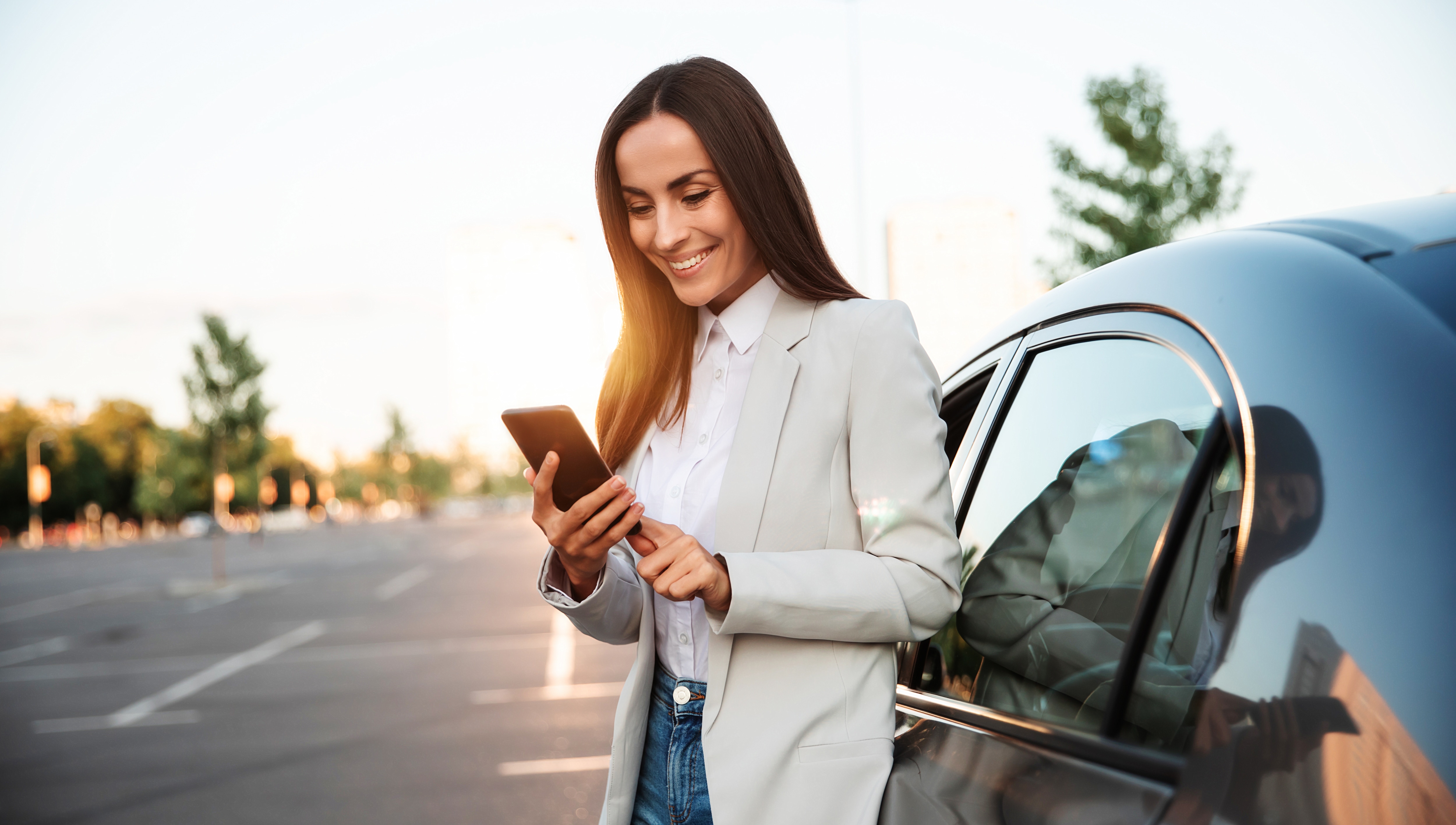 business traveler on phone