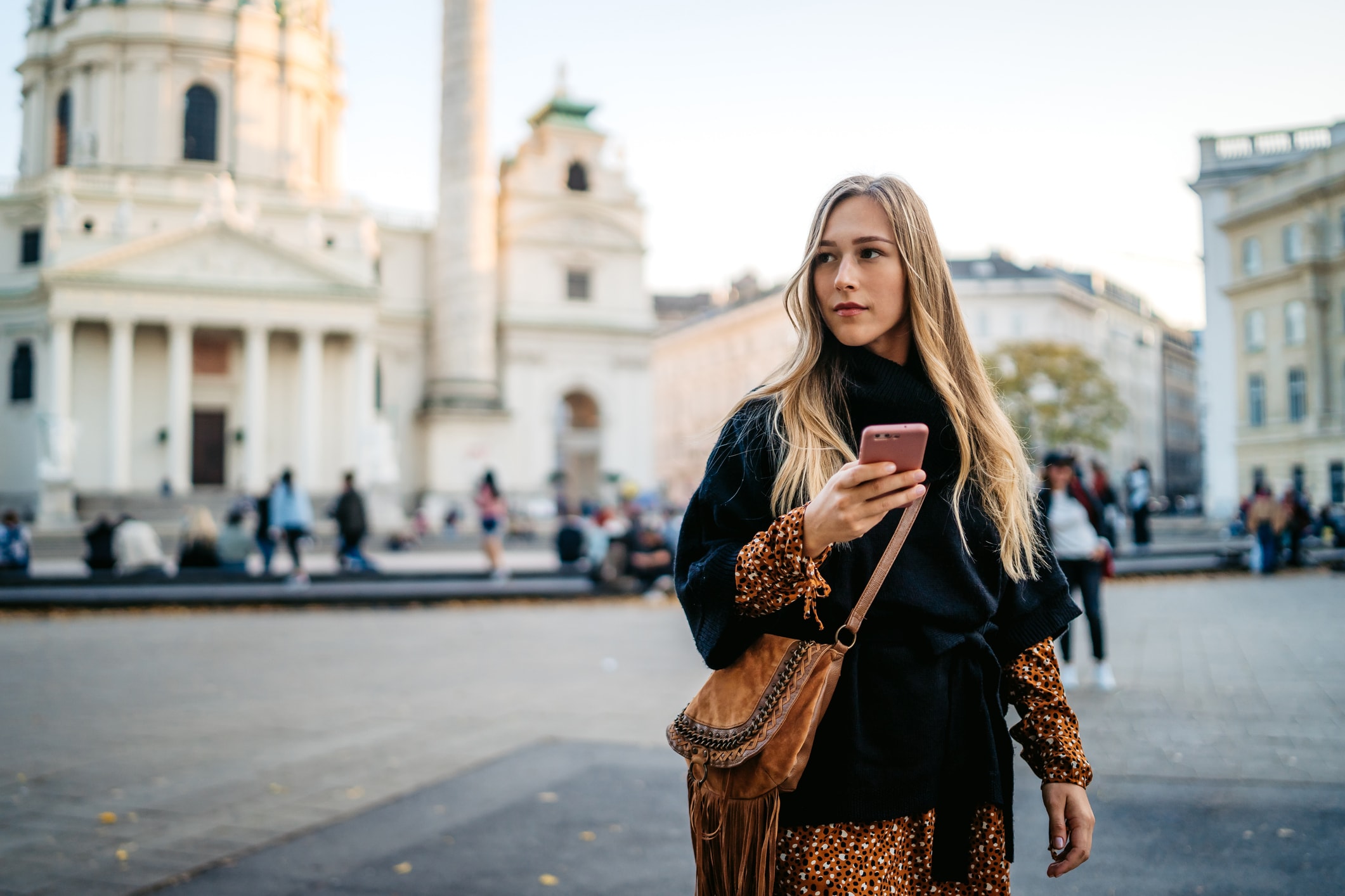 female business traveler