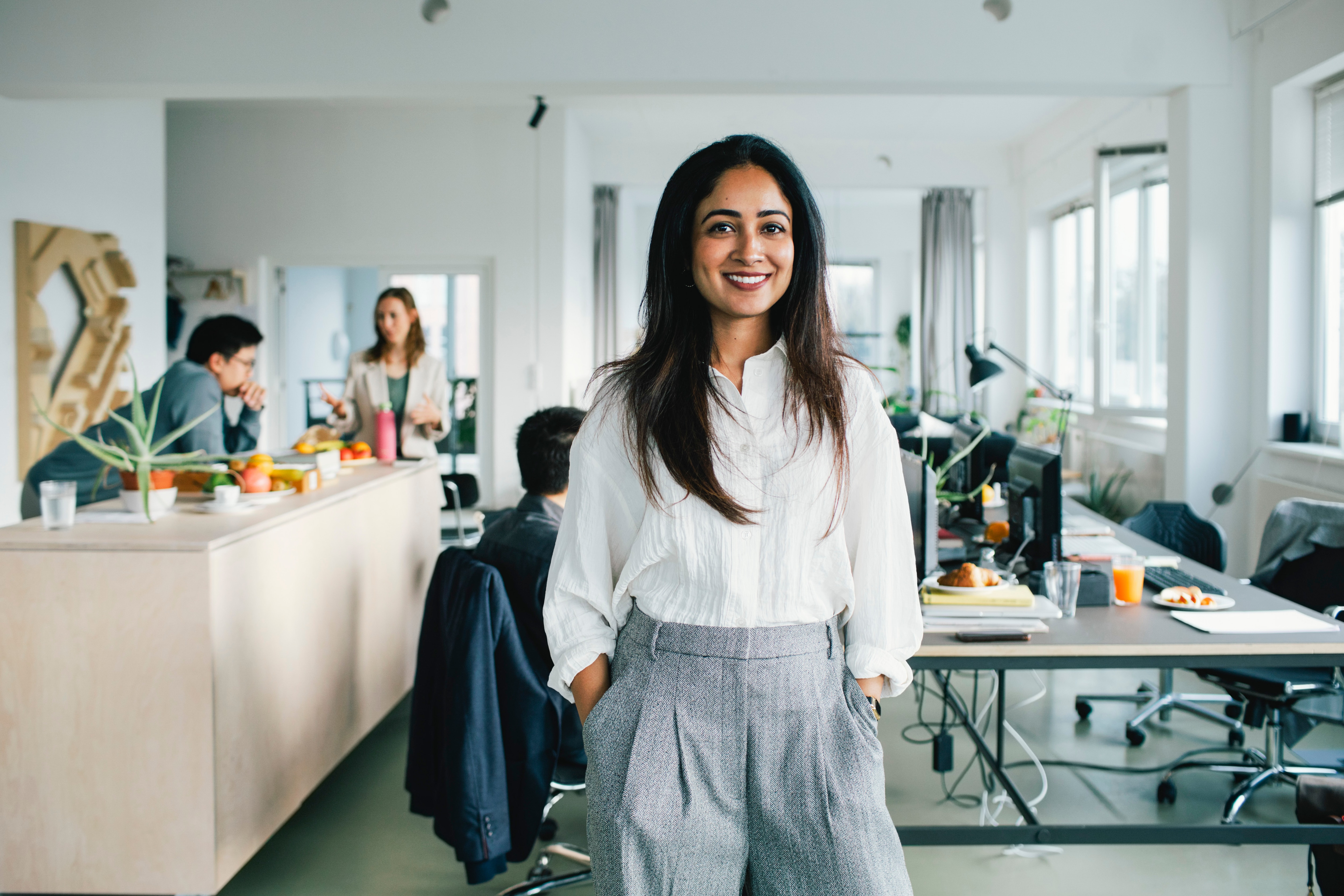 Woman in accounts payable office