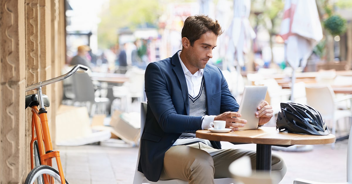 man-on-device